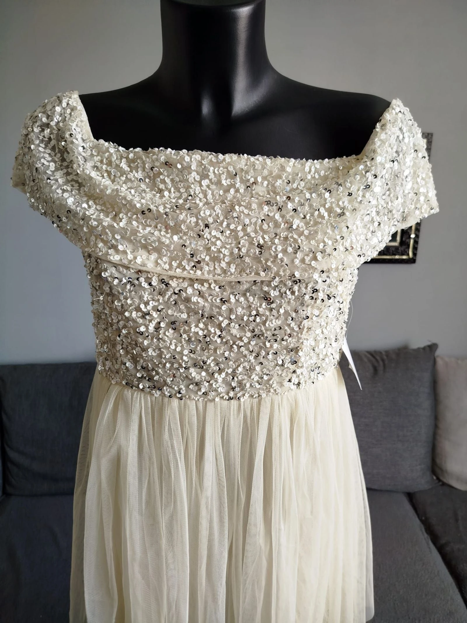 Maya deluxe beaded Bardot midi dress 42 – photo 2